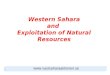 Western Sahara and  Exploitation of Natural Resources