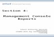 Section 4:                      Management Console Reports