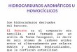 Hidrocarburos aromáticos u  homocíclicos