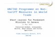 UNCTAD Programme on Non-tariff Measures in World  Trade