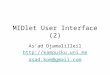 MIDlet User Interface (2)