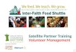 Satellite Partner Training Volunteer Management