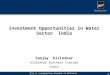 Investment Opportunities in Water Sector  India Sanjay  Kirloskar Kirloskar Brothers Limited India