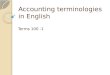 Accounting terminologies in English