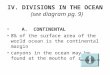 IV. DIVISIONS IN THE OCEAN (see diagram pg. 9)