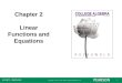 Chapter 2 Linear Functions and Equations