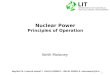 Nuclear Power Principles of Operation