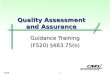 Guidance Training (F520)  § 483.75(o)
