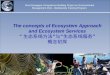 The concepts of Ecosystem Approach and Ecosystem Services “ 生态系统方法”与“生态系统服务” 概念初探