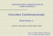 Circuitos Combinacionais Exercícios 1 FONTES: PSOCOMP e ENADE 2005 e 2008