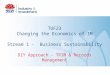 TUF23 Changing the Economics of IM Stream 1 -  Business Sustainability