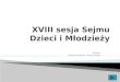XVIII sesja Sejmu Dzieci i Młodzieży