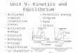 Unit 9- Kinetics and Equilibrium