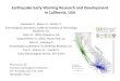 Earthquake Early Warning Research and Development in California, USA