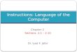Instructions: Language of the Computer
