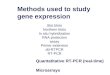 Methods used to study gene expression