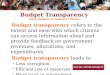 Budget Transparency Using Budgets to Empower Citizens