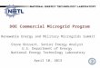 DOE Commercial  Microgrid  Program