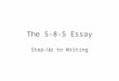 The 5-8-5 Essay