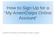 How to Sign Up for a  “My AmeriCorps Online Account”