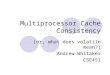 Multiprocessor Cache Consistency