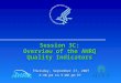 Session 3C: Overview of the AHRQ Quality Indicators