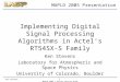 Implementing Digital Signal Processing Algorithms in Actel’s RT54SX-S Family