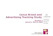 Lexus Brand and  Advertising Tracking Study