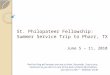 St. Philopateer Fellowship: Summer Service Trip to Pharr, TX