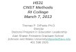 H531 CNST Methods RI College March 7, 2013