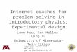Internet coaches for problem-solving in introductory physics: Experimental design