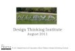 Design Thinking Institute August 2011