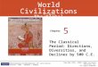 The Classical Period: Directions, Diversities, and Declines by 500 C.E