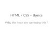 HTML / CSS – Basics