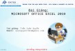 Bài Giảng: MICROSOFT OFFICE EXCEL 2010