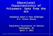 Educational Characteristics of Prisoners: Data from the ACS