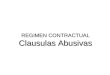 REGIMEN CONTRACTUAL Clausulas Abusivas