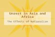 Unrest in Asia and Africa