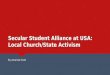 Secular Student Alliance at USA: Local Church/State Activism