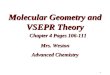 Molecular Geometry and VSEPR Theory