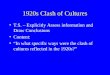 1920s Clash of Cultures