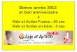 Bonne année 2012  et bon anniversaire à Aide et Action France : 30 ans