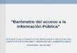 “Barómetro del acceso a la Información Pública”
