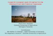 CLIMATE CHANGE AND ITS IMPACTS ON PRODUCTIVE SECTORS IN TANZANIA