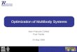 Optimization of Multibody Systems