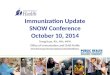 Immunization Update SNOW Conference October 10, 2014