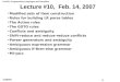 Lecture #10,  Feb. 14, 2007