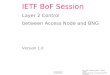 IETF BoF Session Layer 2 Control  between Access Node and BNG
