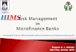 Risk Management  in Microfinance Banks