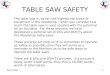 TABLE SAW SAFETY